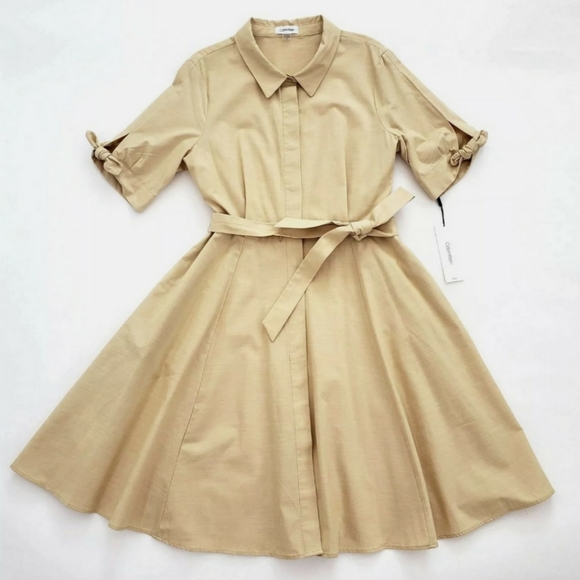 Calvin Klein Dresses & Skirts - CALVIN KLEIN Shirtdress Tie Waist Cotton A-Line 4